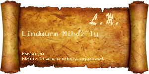 Lindwurm Mihály névjegykártya